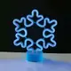 ^ СНЕЖИНКИ, НЕОНОВИ LED СВЕТЛИНИ С БАТЕРИЯ (3xAA)/USB, СИН, IP20, 21x8.5x25cm