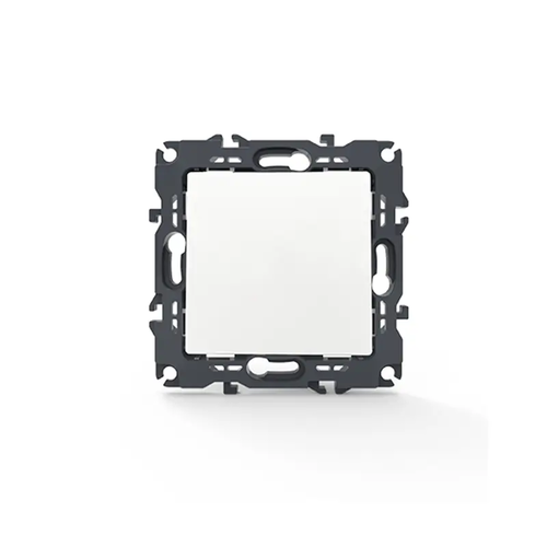 PRIME 1-КЛЮЧОВ БУТОНЕН ПРЕВКЛЮЧВАТЕЛ БЕЗ ВИНТОВЕ 1P 10AX 250VAC IP20 БЯЛ