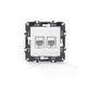 PRIME TELEPHONE SOCKET 2xRJ11 CAT3 IP20 WHITE