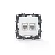 PRIME ТЕЛЕФОНЕН КОНТАКТ 1xRJ11 CAT3 IP20 И LAN КОНТАКТ 1xRJ45 CAT6 UTP IP20 БЯЛ