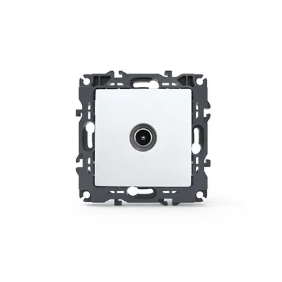 PRIME TV КОНТАКТ КРАЕН МЪЖКИ КОНЕКТОР И ЗАЩИТА ОТ ПРЕНАПРЕЖЕНИЕ IP20 БЯЛ