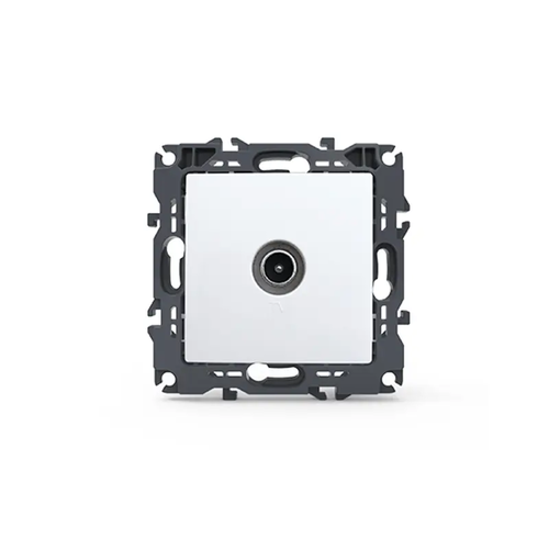 PRIME TV КОНТАКТ КРАЕН МЪЖКИ КОНЕКТОР И ЗАЩИТА ОТ ПРЕНАПРЕЖЕНИЕ IP20 БЯЛ