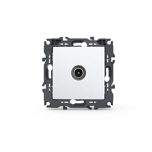 PRIME TV КОНТАКТ ПРЕХОДЕН МЪЖКИ КОНЕКТОР И ЗАЩИТА ОТ ПРЕНАПРЕЖЕНИЕ IP20 БЯЛ