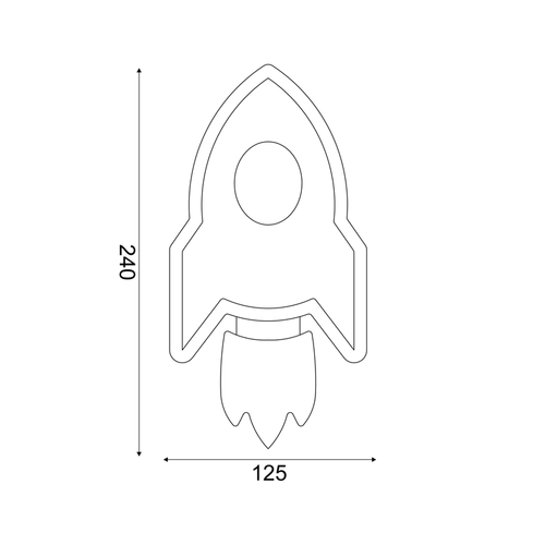 АПЛИК LED 5.5W 3000K 385LM NASA ЧЕРВЕНО MDF 24X13X3.8CM - изображение 2