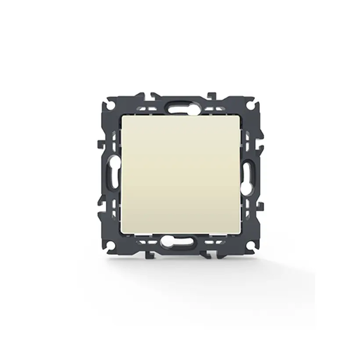PRIME 1-КЛЮЧОВ 2-ПОЛЮСЕН ПРЕВКЛЮЧВАТЕЛ БЕЗ ВИНТОВЕ 1P 10AX 250VAC IP20 СЛОНОВА КОСТ
