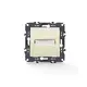 PRIME 1-КЛЮЧОВ БУТОН И ТАБЕЛКА С ИМЕ LED ЛАМПА (12VAC) БЕЗ ВИНТОВЕ 1P 10A 250VAC IP20 СЛОНОВА КОСТ