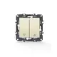 PRIME 2-КЛЮЧОВ БУТОНЕН ПРЕВКЛЮЧВАТЕЛ ЗА ЩОРИ БЕЗ ВИНТОВЕ 1-1P 10AX 250VAC IP20 СЛОНОВА КОСТ