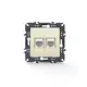 PRIME TELEPHONE SOCKET 2xRJ11 CAT3 IP20 IVORY