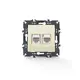 PRIME TELEPHONE SOCKET 1xRJ11 CAT3 IP20 & LAN SOCKET 1xRJ45 CAT6 UTP IP20 IVORY