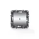 PRIME 1 GANG 2 WAY SWITCH & LED CONTROL LAMP (ON-ON) SCREWLESS 1P 10AX 250VAC IP20 MATT ALUMINUM