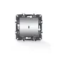 PRIME 1 GANG 2 WAY SWITCH & LED LOCATOR LAMP (ON-OFF) SCREWLESS 1P 10AX 250VAC IP20 MATT ALUMINUM