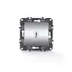 PRIME 1-КЛЮЧОВ БУТОН И LED ЛАМПА БЕЗ ВИНТОВЕ 1P 10A 250VAC IP20 МАТОВ АЛУМИНИЙ