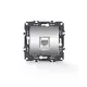 PRIME TELEPHONE SOCKET 1xRJ11 CAT3 IP20 MATT ALUMINUM