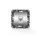 PRIME LAN SOCKET 1xRJ45 CAT6 UTP IP20 MATT ALUMINUM