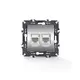 PRIME LAN SOCKET 2xRJ45 CAT6 UTP IP20 MATT ALUMINUM