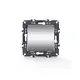 PRIME SCHUKO SOCKET WITH LID & SAFETY SHUTTER 1x2P+E 16A 250VAC IP20 MATT ALUMINUM