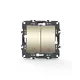 PRIME 2 GANG SHUTTER SWITCH SCREWLESS 1-1P 10AX 250VAC IP20 MATT CHAMPAGNE