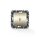 PRIME 1-КЛЮЧОВ БУТОН И LED ЛАМПА БЕЗ ВИНТОВЕ 1P 10A 250VAC IP20 МАТОВО ШАМПАНСКО