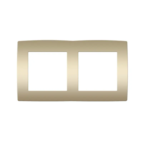 PRIME 2 GANG FRAME IP20 MATT CHAMPAGNE