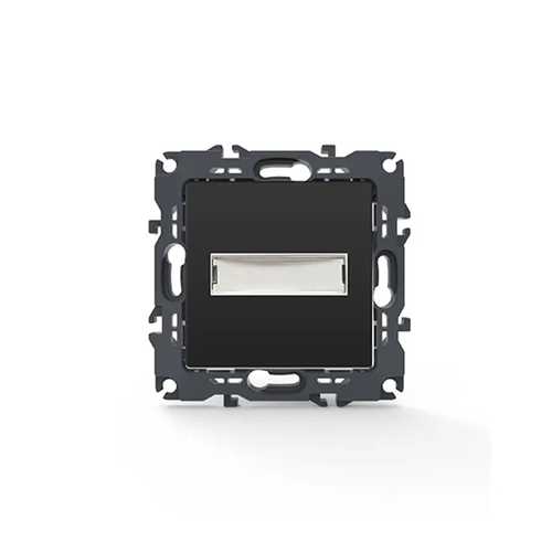 PRIME 1-КЛЮЧОВ БУТОН И ТАБЕЛКА С ИМЕ LED ЛАМПА (12VAC) БЕЗ ВИНТОВЕ 1P 10A 250VAC IP20 МАТОВ АНТРАЦИТ