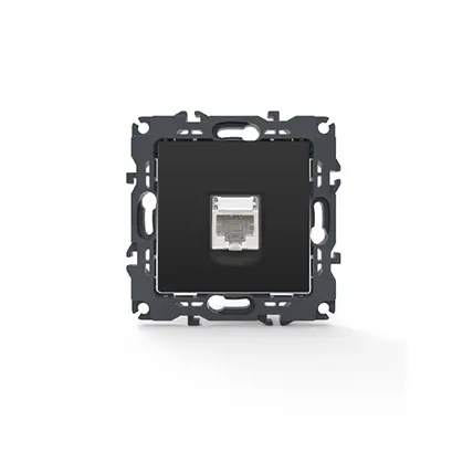 PRIME LAN SOCKET 1xRJ45 CAT6 UTP IP20 MATT ANTHRACITE