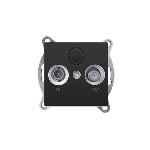 PRIME TV-SAT SOCKET THROUGH-LINE MALE & F CONNECTOR SURGE PROTECTION IP20 MATT ANTHRACITE