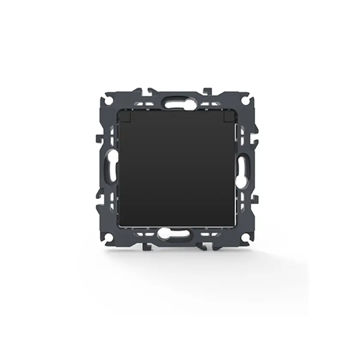 PRIME ШУКО КОНТАКТ С КАПАК И ЗАЩИТНИ КАПАЧЕТА 1x2P+E 16A 250VAC IP20 МАТОВ АНТРАЦИТ