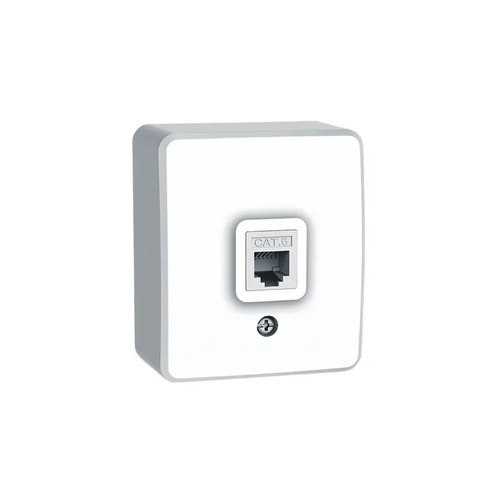MURATA LAN КОНТАКТ ЗА СТЕНЕН МОНТАЖ 1xRJ45 CAT6 UTP IP20 БЯЛ