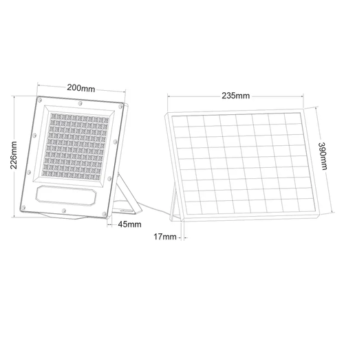 SOLAR SMD LED FLOOD LIGHT 120W 4000K IP66 90° Ra80 2YEARS GUARANTEE - изображение 2