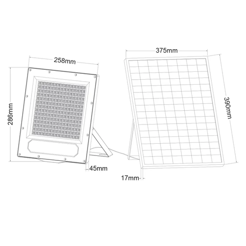 SOLAR SMD LED FLOOD LIGHT 240W 4000K IP66 90° Ra80 2YEARS GUARANTEE - изображение 2