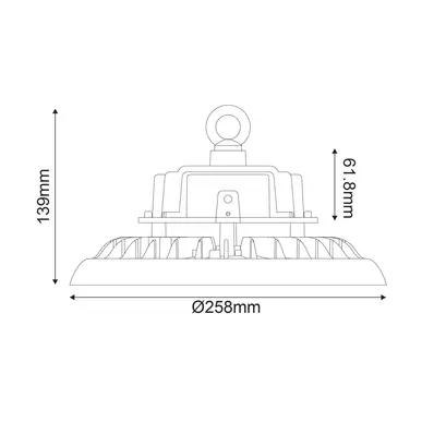 LED КАМБАНА ASTREK DIM 1-10V 100W 15.000LM 5000K 90° 230V AC IP65 Ra>80 50.000HRS