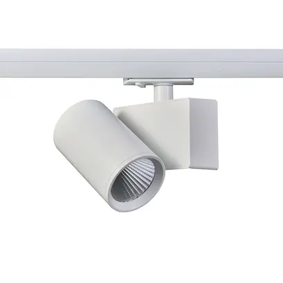 ПЯСЪЧНО БЯЛ LED ПРОЖЕКТОР ЗА ШИНА 20W 4000K 1-ФАЗЕН 38° 2400LM 230V AC Ra80 5 ГОДИНИ
