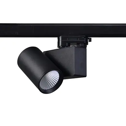 ПЯСЪЧНО ЧЕРЕН LED ПРОЖЕКТОР ЗА ШИНА 20W 4000K 3-ФАЗЕН 38° 2400LM 230V AC Ra80 5 ГОДИНИ