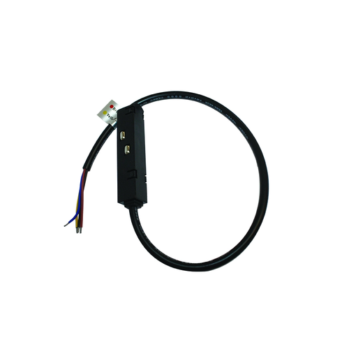 MATTE BLACK ELECTRICAL FEEDER FOR MAGNETIC TRACK 48V DC WITH 0,5M WIRE