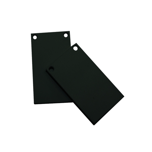MATTE BLACK END CUPS(SET OF 2 PCS) FOR TRIMLESS MAGNETIC TRACK WITH SCREWS