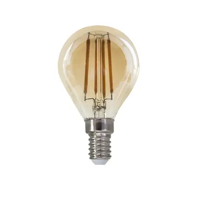 LED ФИЛАМЕНТ E14 STEP-DIM G45 4W КЕХЛИБАР 2700K 230V AC 500LM RA80 30000H 360°