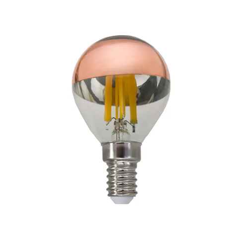 LED ФИЛАМЕНТ E14 DIM G45 РОЗОВО ЗЛАТО 5W 2700K 230V AC 620LM RA80 30000H 180°
