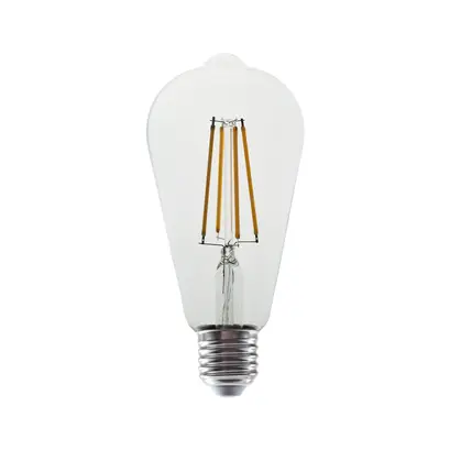 LED ФИЛАМЕНТ E27 ST64 6W 4000K 230V AC 830LM RA80 30000H 360°