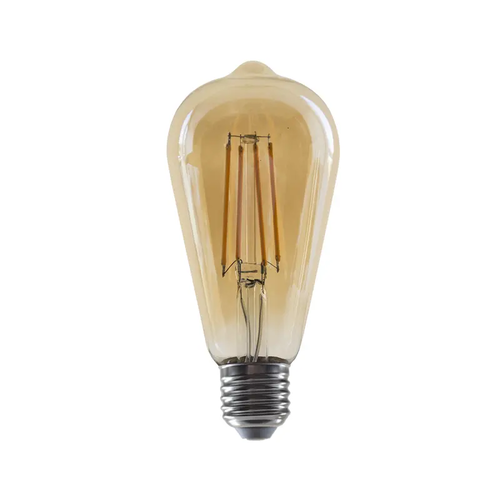 LED ФИЛАМЕНТ E27 DIM ST64 8W КЕХЛИБАР 2700K 230V AC 900LM RA80 30000H 360°