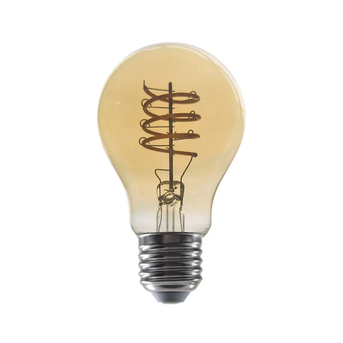 LED ФИЛАМЕНТ E27 DIM A60 4W КЕХЛИБАР СПИРАЛА 1800K 230V AC 270LM RA80 30000H 360°