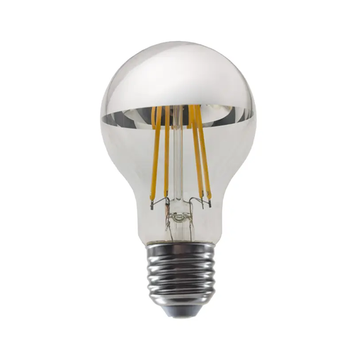 LED ФИЛАМЕНТ E27 DIM A60 СРЕБЪРЕН 8W 2700K 230V AC 900LM RA80 30000H 180°