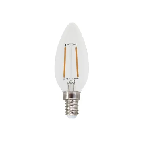 LED ФИЛАМЕНТ E14 C35 2W 4000K 230V AC 260LM RA80 30000H 360°