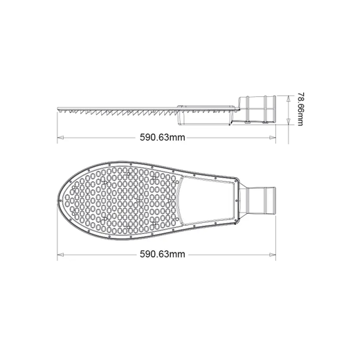 LED STREET LUMINAIRE 150W 15000LM 5000K 150 X40˚ CLASS I 230V AC IP65 - изображение 2