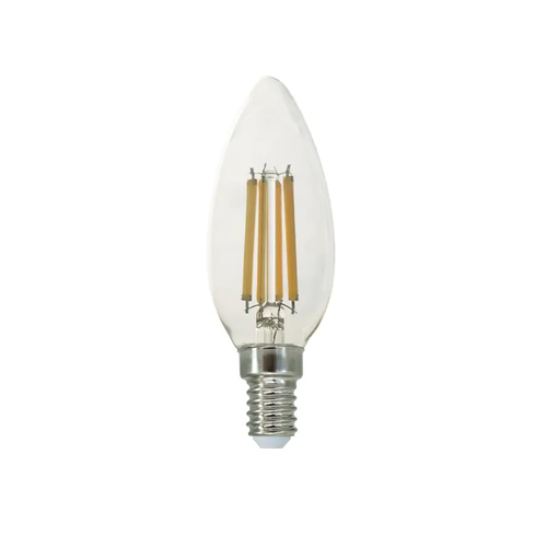 LED ФИЛАМЕНТ E14 C35 6W 6500K 230V AC 780LM RA80 30000H 360°