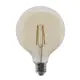 LED FILAMENT E27 DIM G125 10W AMBER 2700K 230V AC 1160LM RA80 30000H 360°