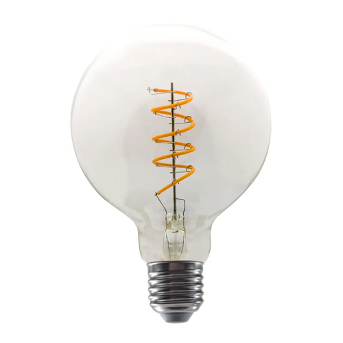 LED ФИЛАМЕНТ E27 DIM G95 4W СПИРАЛА 1800K 230V AC 300LM RA80 30000H 360°