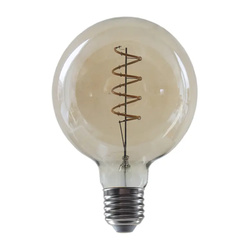 LED ФИЛАМЕНТ E27 G95 4W DIM КЕХЛИБАР СПИРАЛА 1800K 230V AC 270LM RA80 30000H 360°