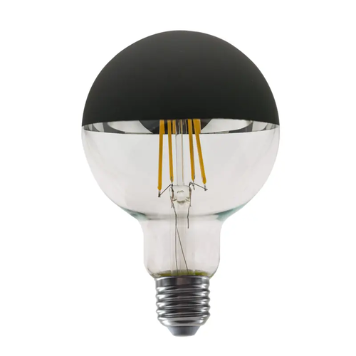 LED ФИЛАМЕНТ E27 DIM G95 8W ЧЕРЕН 2700K 230V AC 900LM RA80 30000H 180°