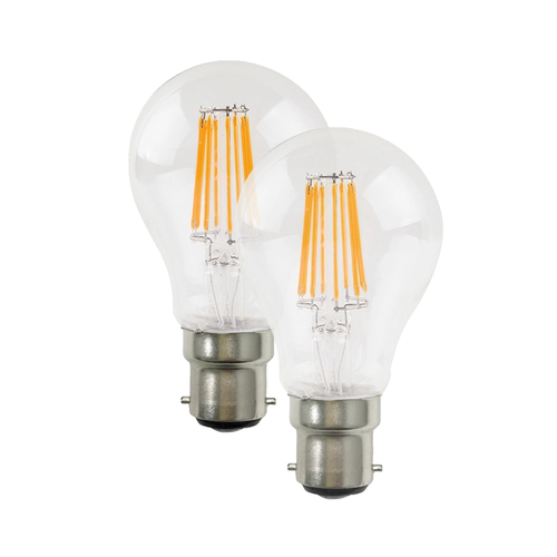 ЛЕД ФИЛАМЕНТ A60 B22 230V 7W 4.000K 360° 620Lm Ra80 ДВОЕН ПАКЕТ