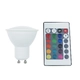 LED SMD GU10 5W IR RGB+3000K 230V AC 400LM RA80 30000H 75° С ДИСТАНЦИОННО